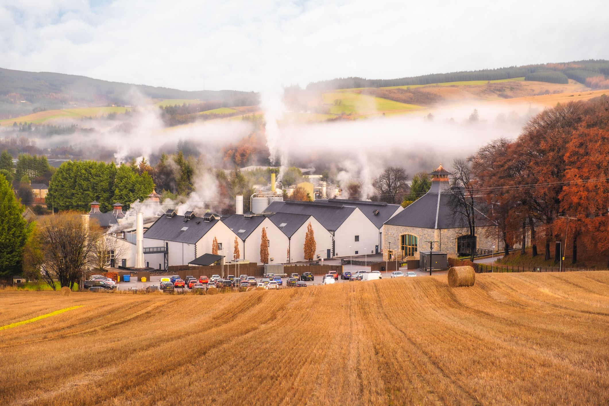 Produksjonsanlegg for whisky.