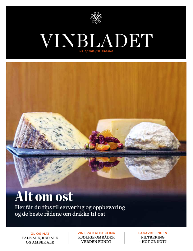 Magasinforside med 3 ulike oster på et fat.