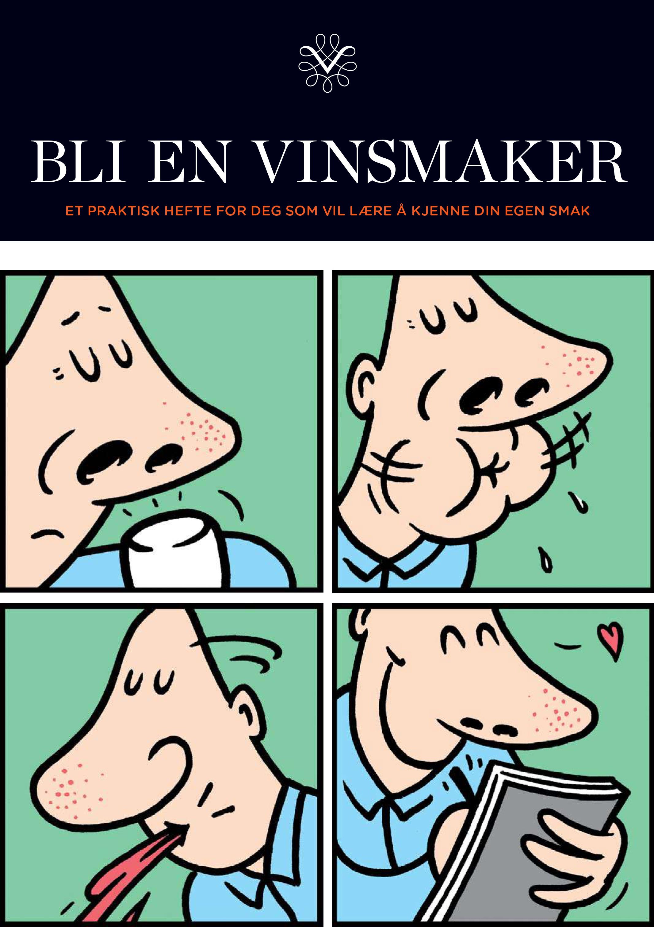 Forside av brosjyre om vinsmaking.