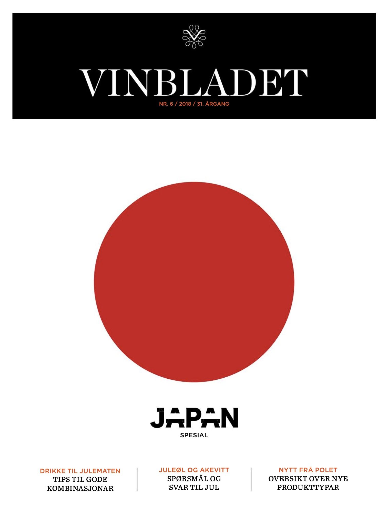 Magasinforside med japansk flagg.