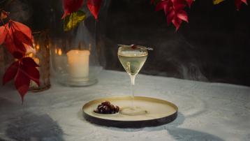 Ferdigblandet cocktail til halloween.