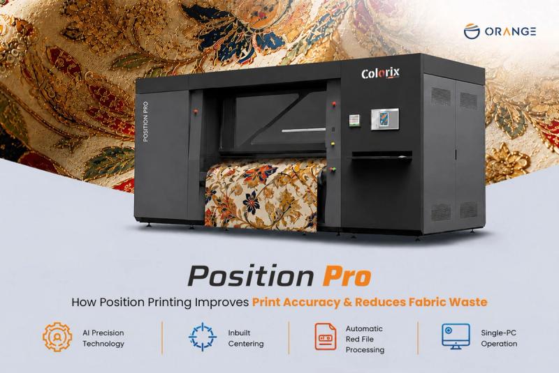 Position printing machine for textile printing