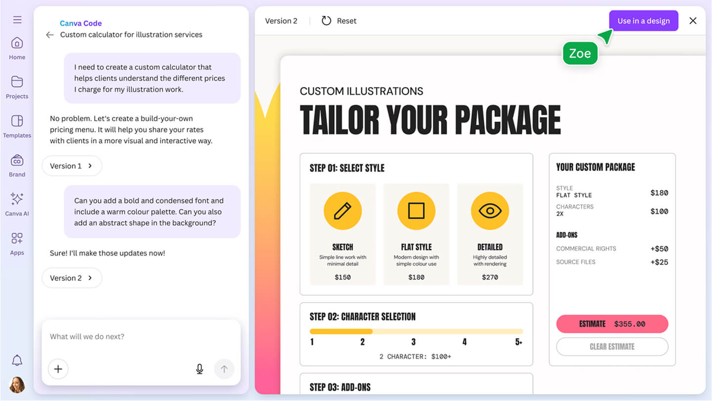 Canva code