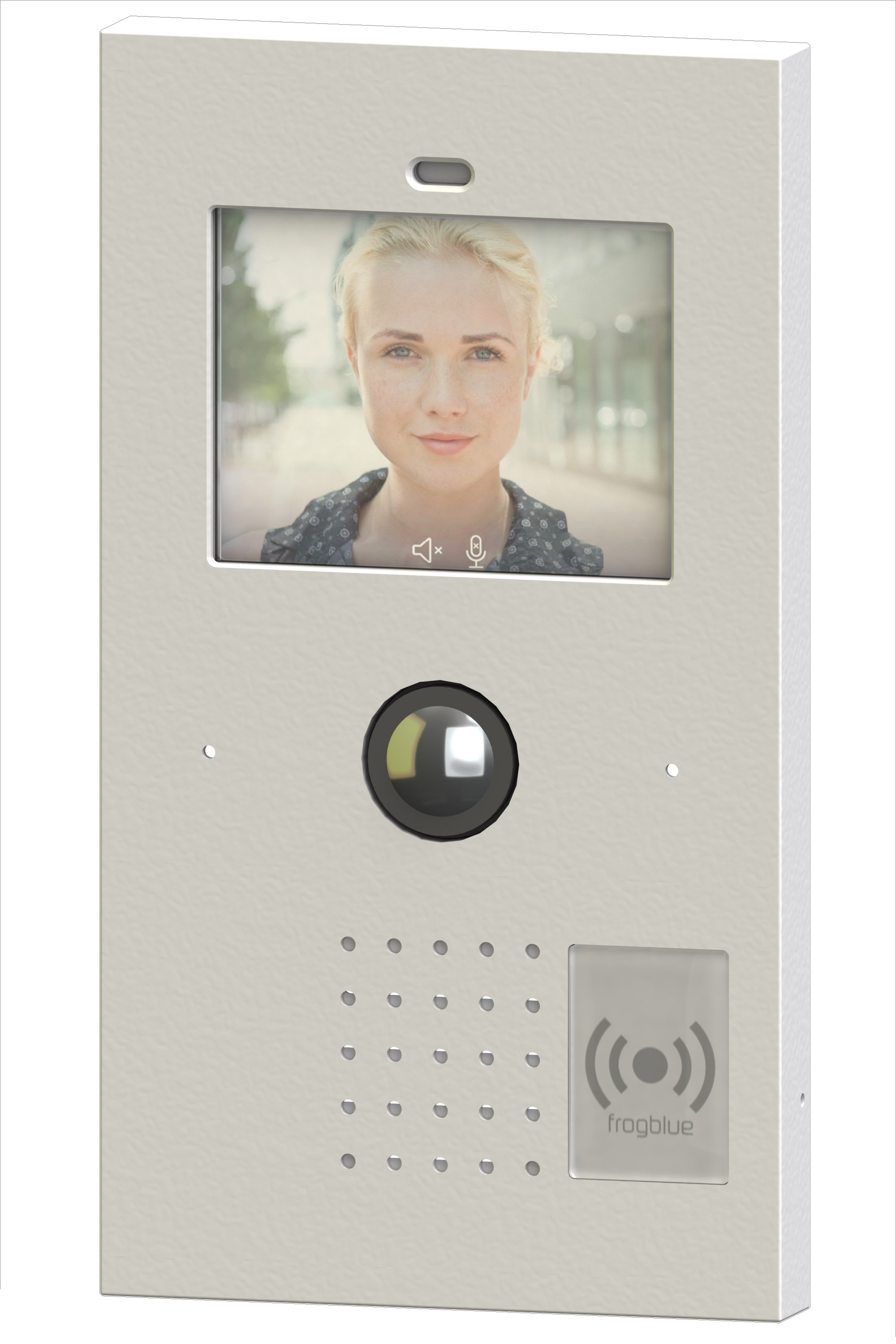 frogTerminal ALU door station with touch display, camera, speaker and RFID reader