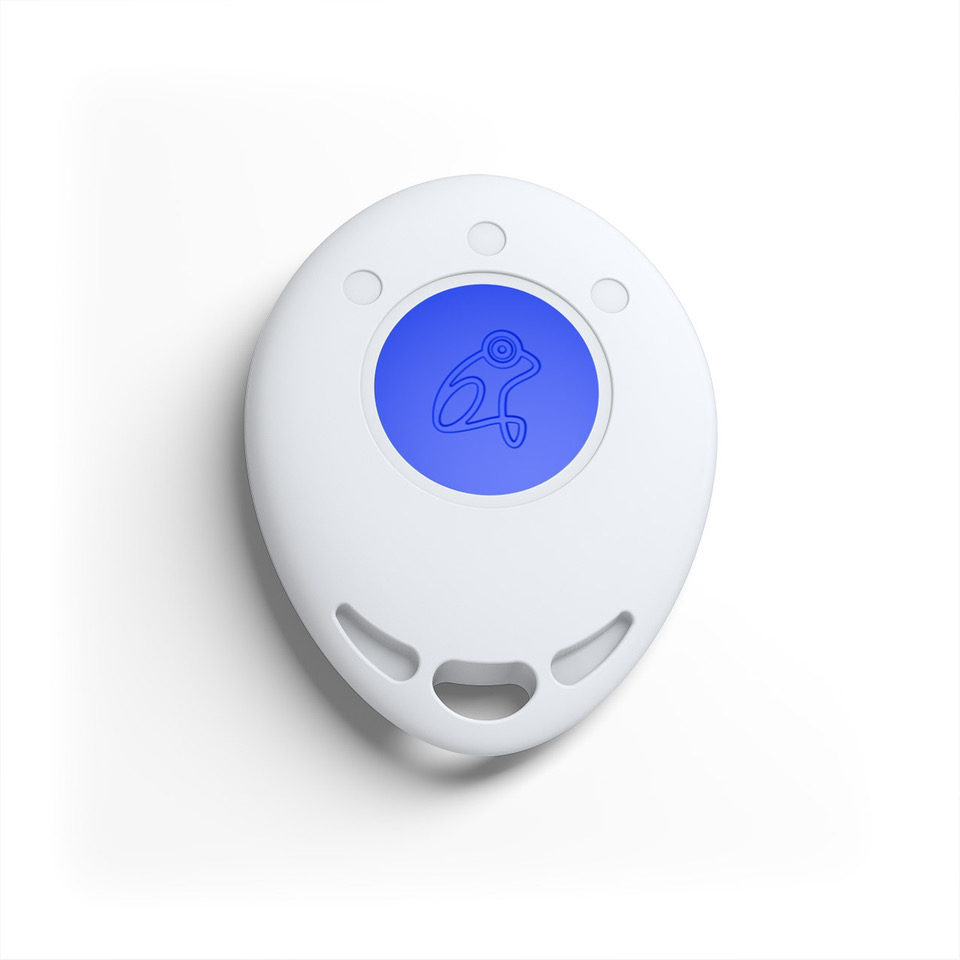 frogKey-RFID (SU-KRFID.01) RFID-Transponder, weiß mit blauem Druckpunkt