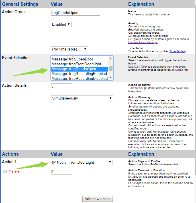 Action group frogDoorIsOpen — IP Notify FrontDoorLight