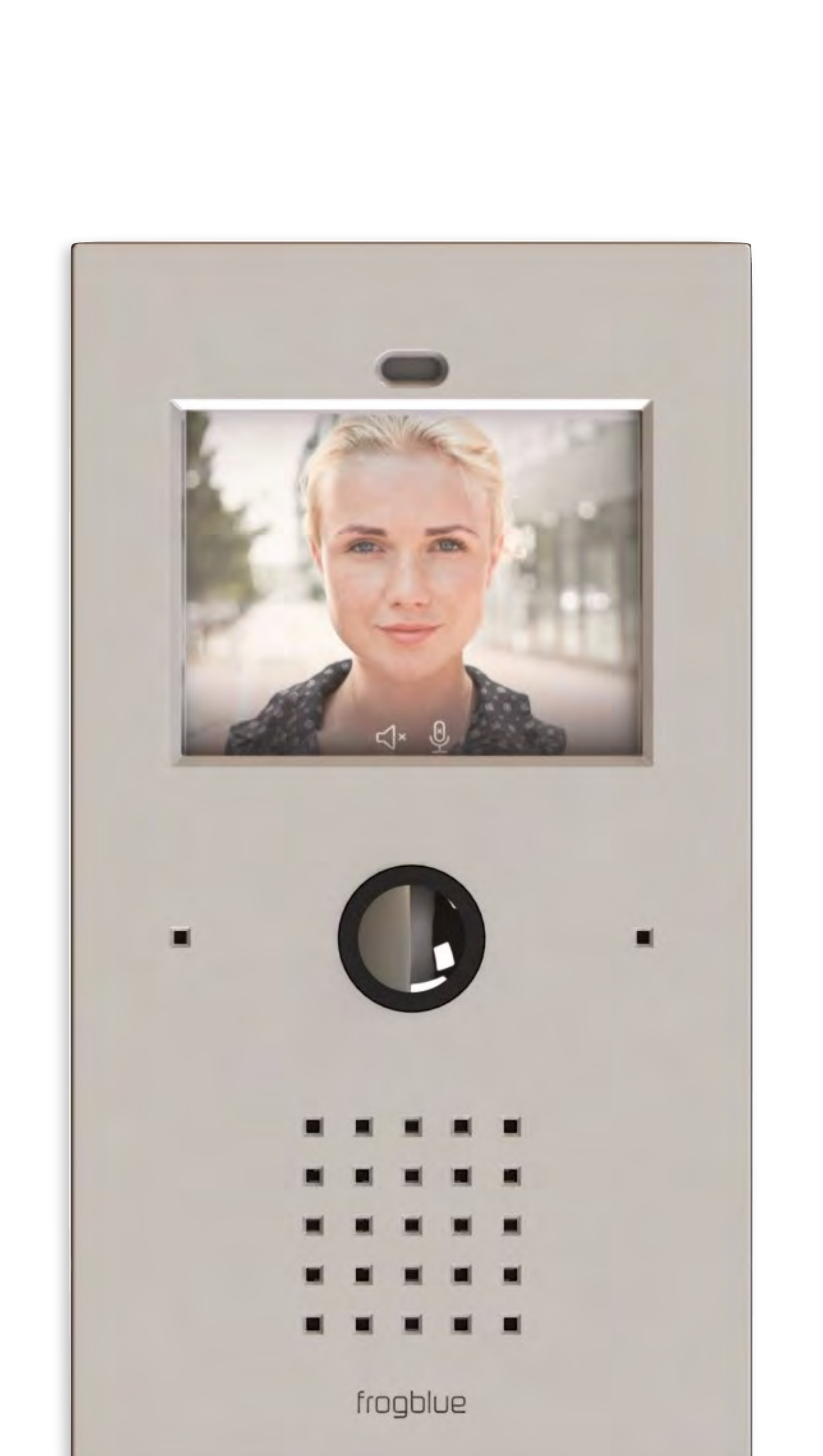 frogDoorVision IP-Türstation mit Touch-Display, hemispherischer Kamera und Lautsprecher