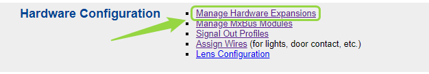 Hardware Configuration — Manage Hardware Extensions