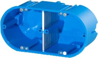 Hollow wall box, solid, 2-unit, type HW20