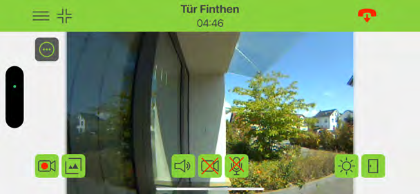 Live video call from the frogTerminal door camera in the frogSIP app