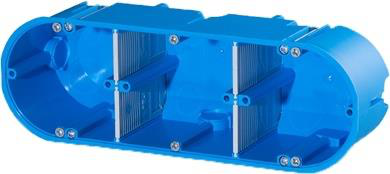 Hollow wall box, solid, 3-unit, type HW30
