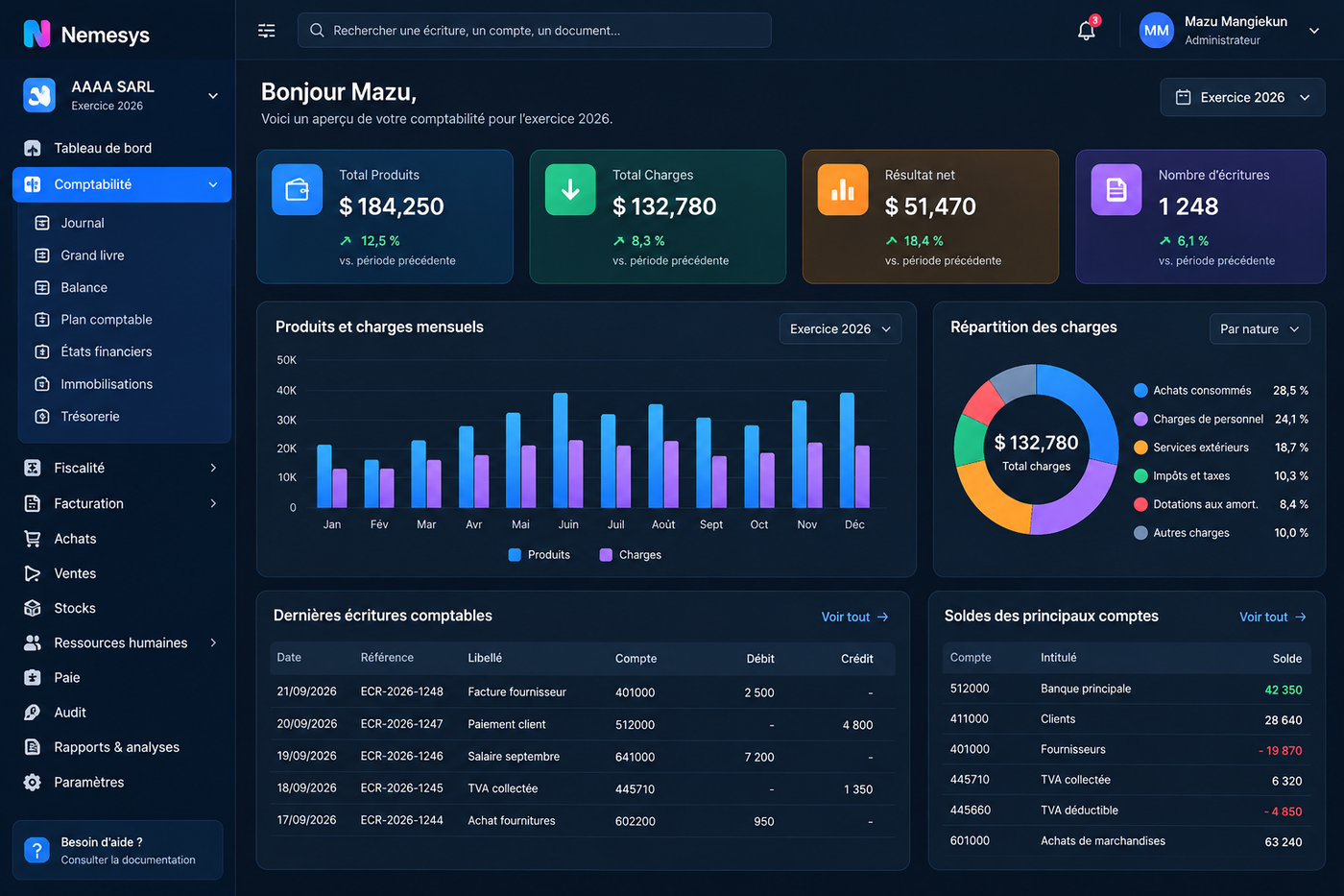 Logiciel NEMESYS pour la gestion comptable et financière en RDC