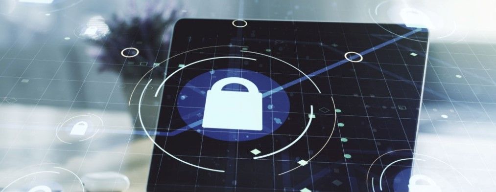 lock illustration over laptop
