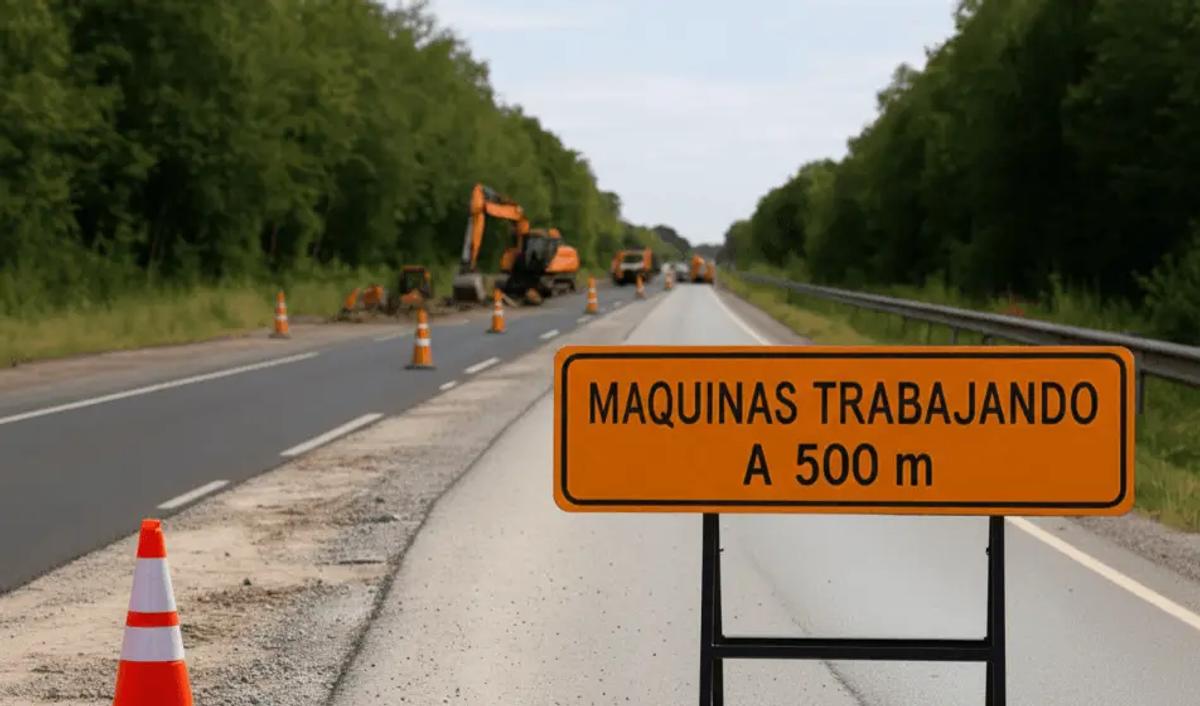 señalamiento con poste doble