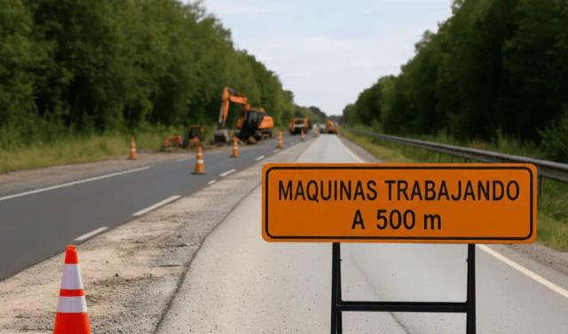 señalamiento con poste doble