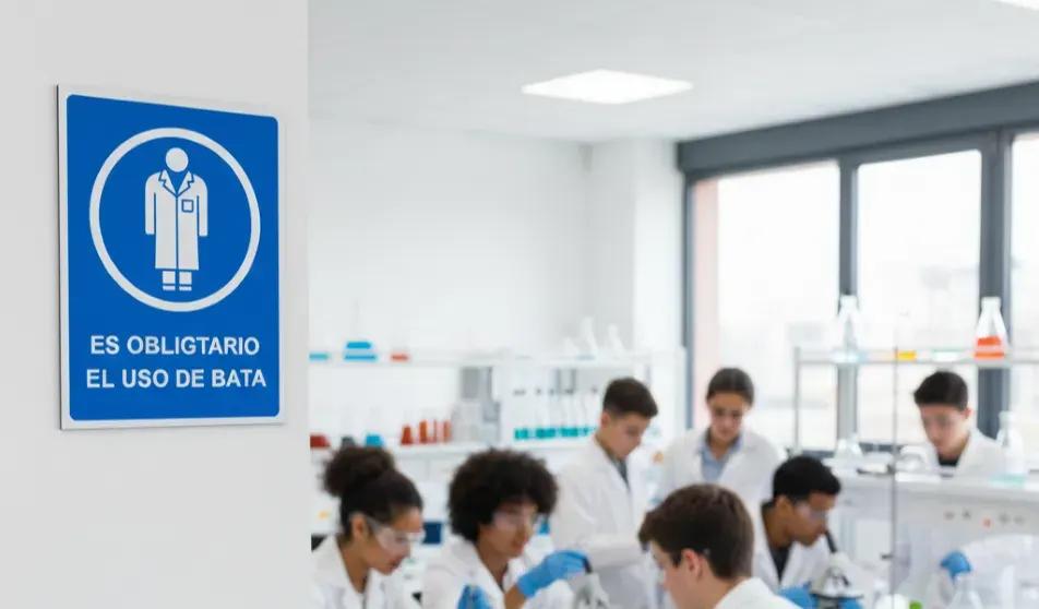 Señal de «Uso obligatorio de bata»
