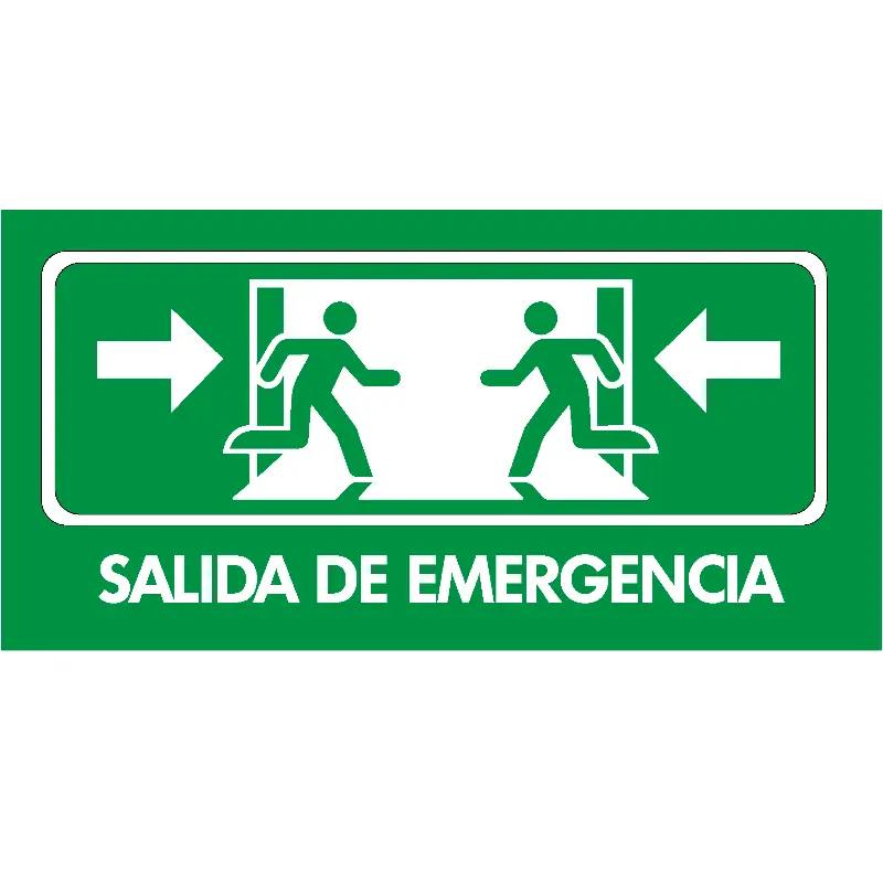 Señal de salida de emergencia con acabado fotoluminiscente del catálogo de Nyne Print