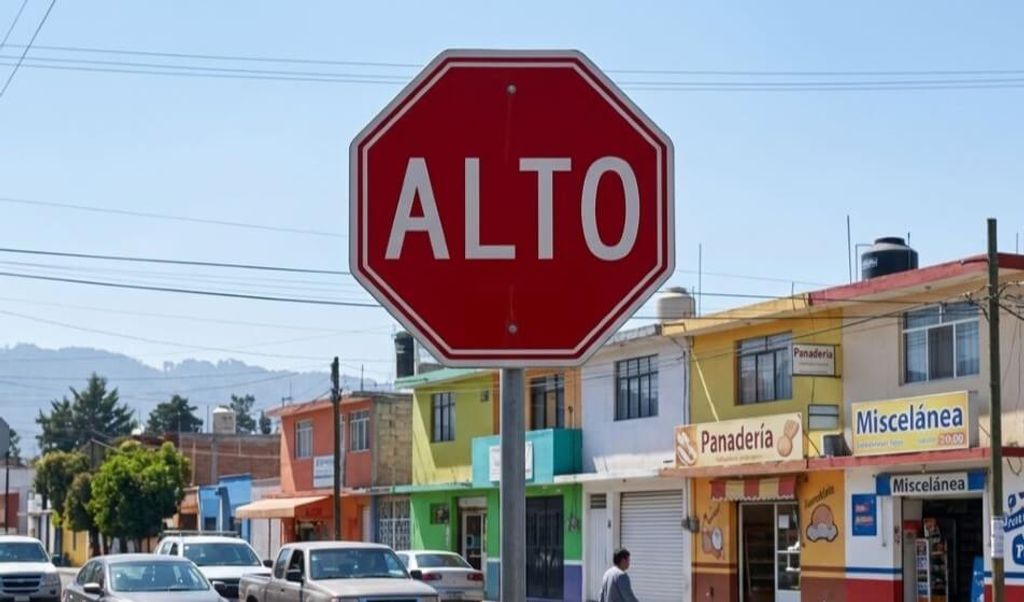 señal alto