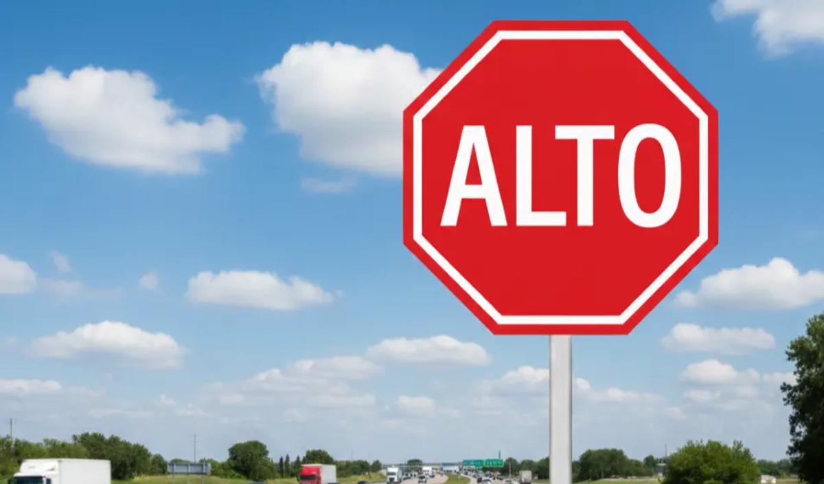 Señal de ALTO: Medidas oficiales y especificaciones