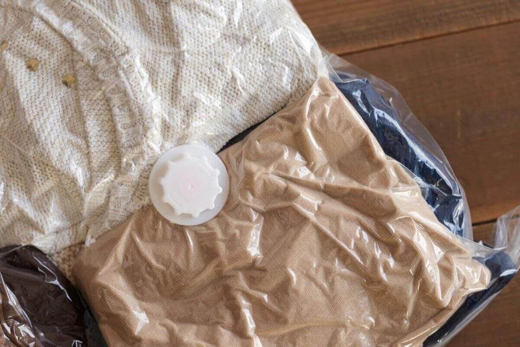 ropa embolsada al vacío