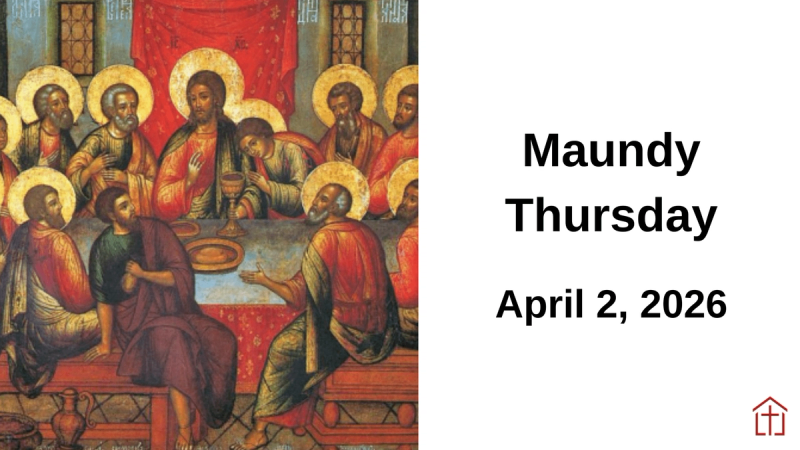 2026 Maundy Thursday Sermon Graphic