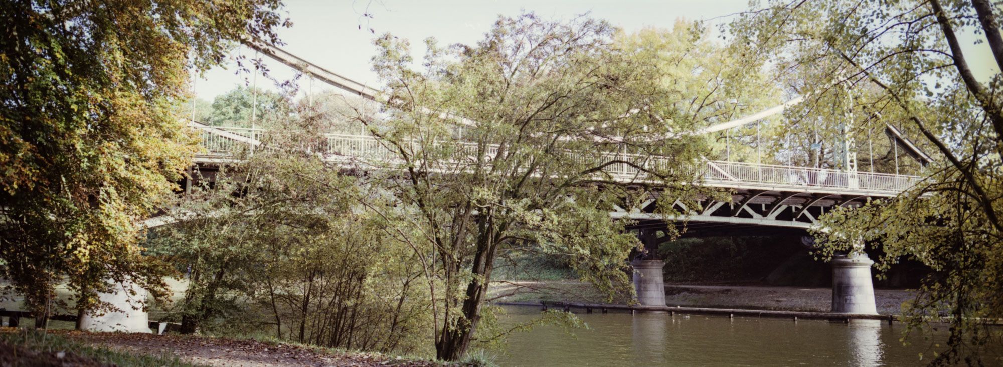 Bridge in autumn scenery