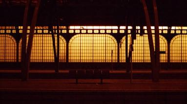 Stillness. | Kodak Gold 200 used for DIY redscale film | Pentax ME Super Trailway station.