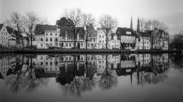 Lübeck - Malerwinkel Großformat Bild des Malerwinkels in Lübeck.