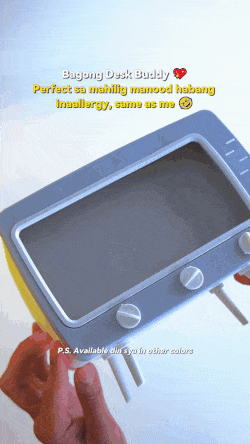 Bagong Desk Buddy! Mini TV Phone Holder & Tissue Box