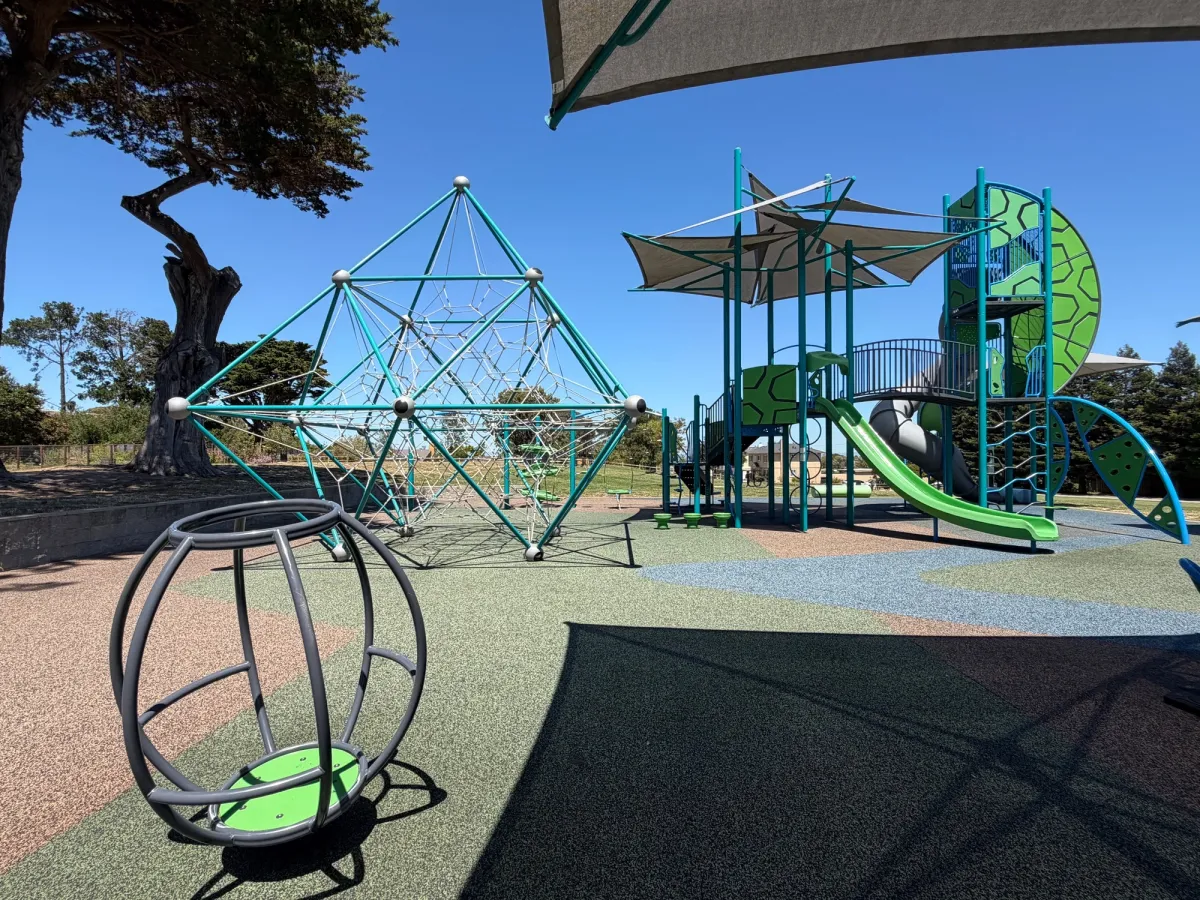 Big kid play area - climbing structures are VERY tall