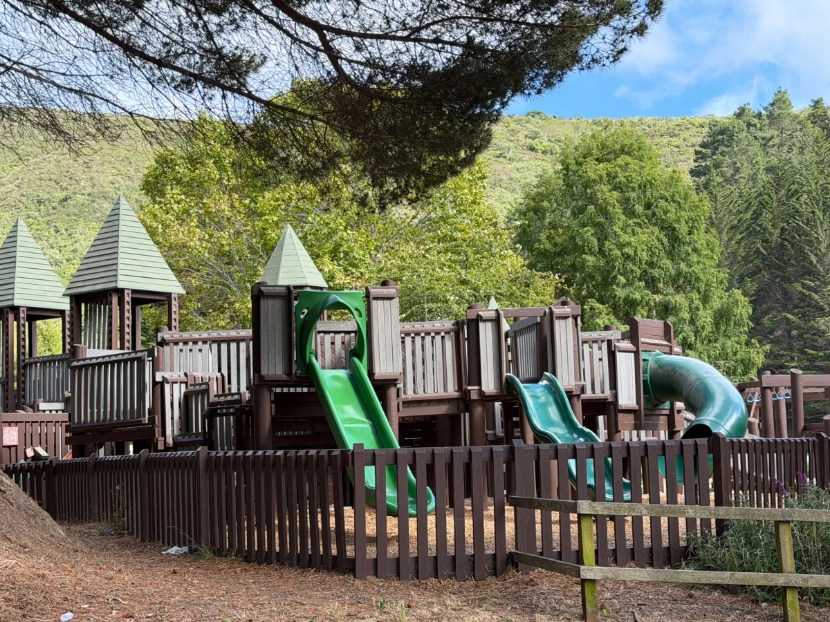 Slides in big kid zone