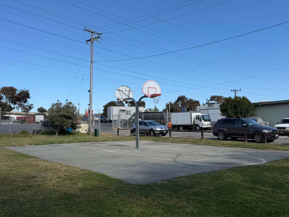 Half basketball court
