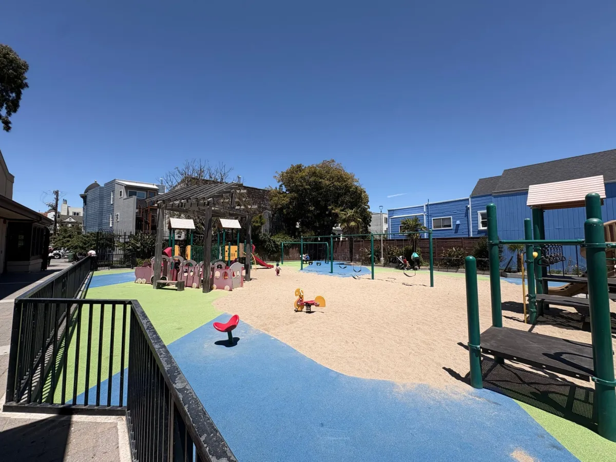 Sandpit in the middle of the grounds. 
