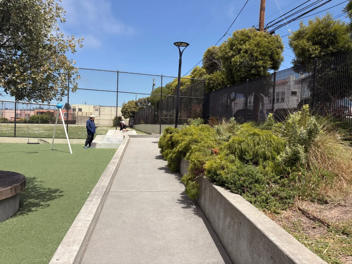 Entrance ramp into the park