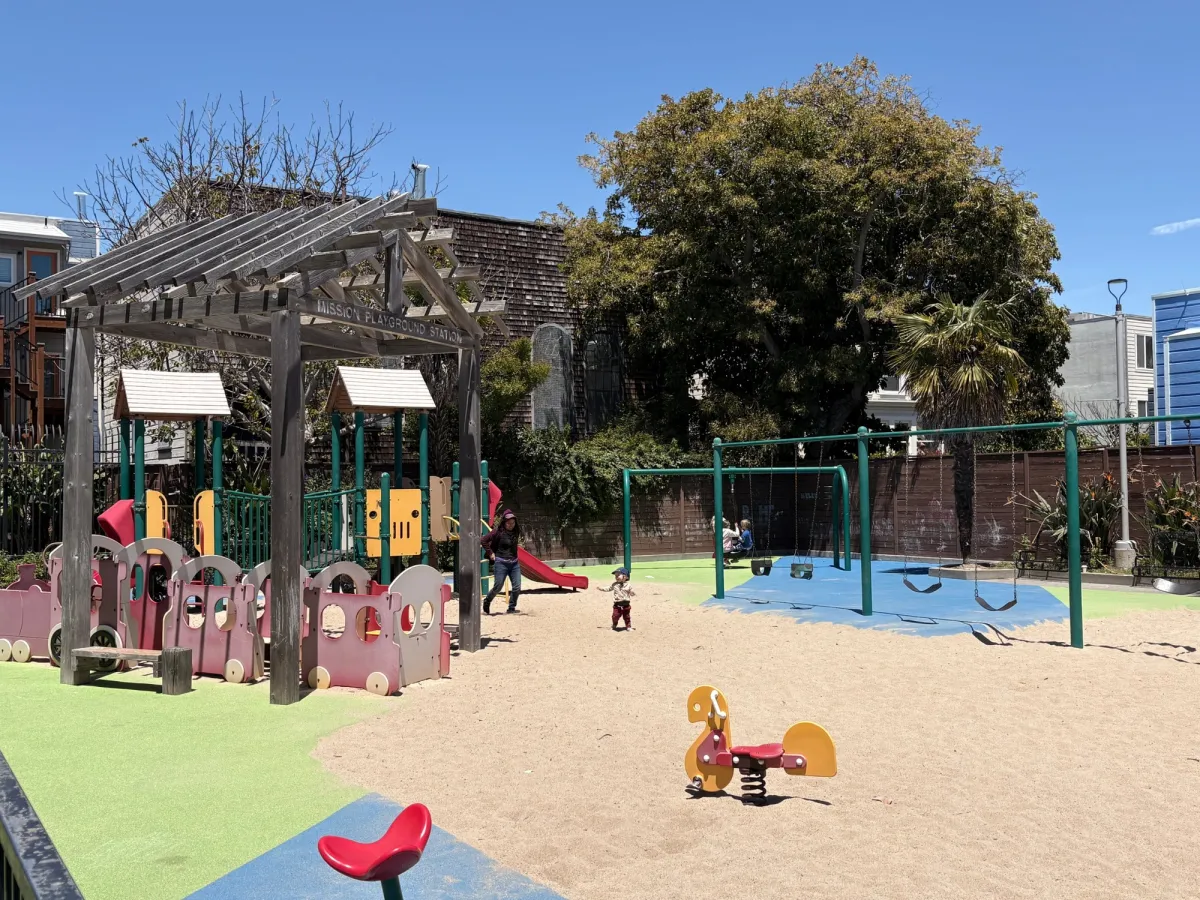 Toddler section and swingset
