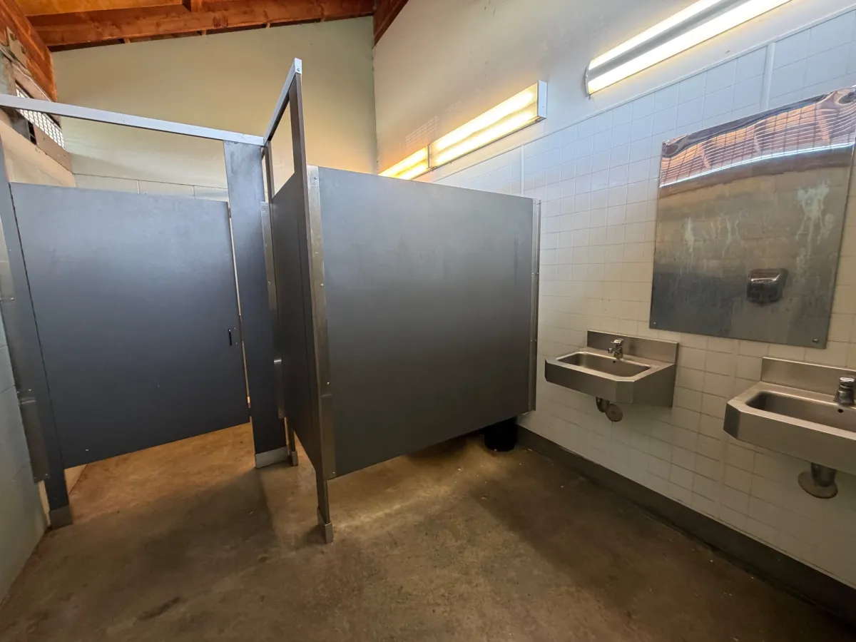 Bathroom facilities clean, but very basic