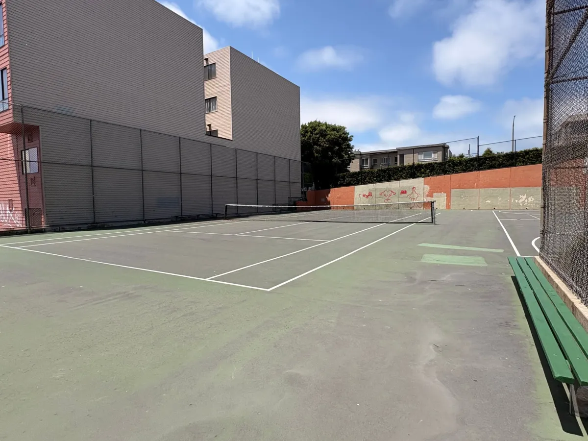 View of the tennis courts