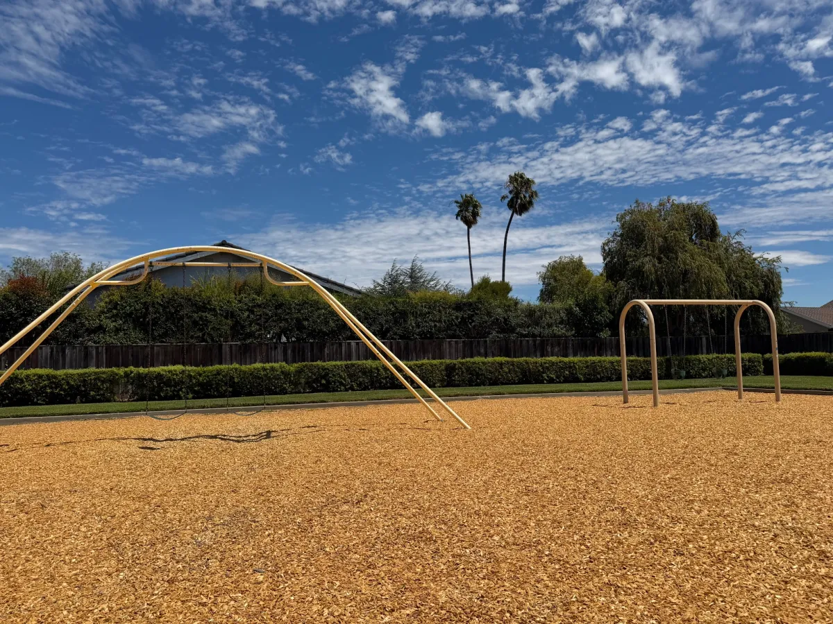 Big kid and baby swings