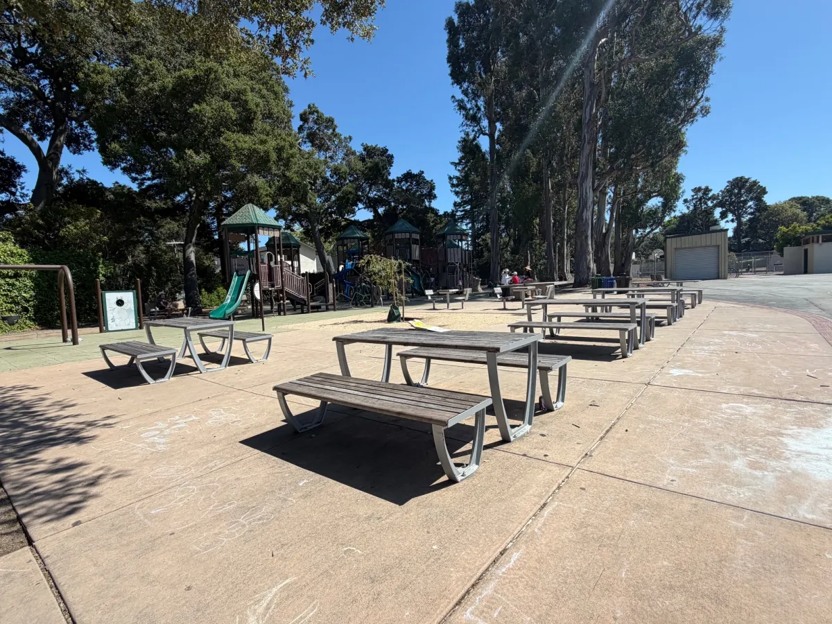Picnic tables