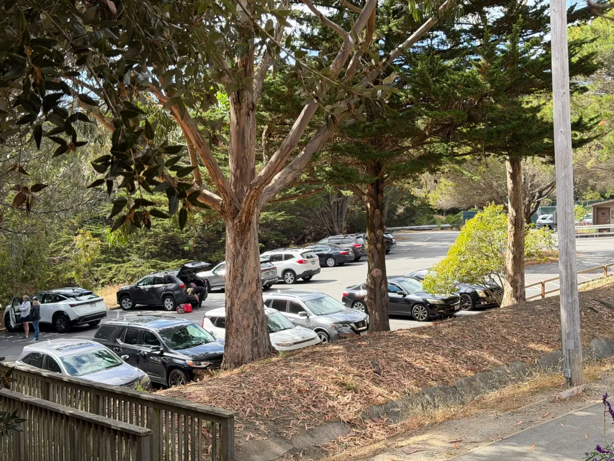 large parking lot available