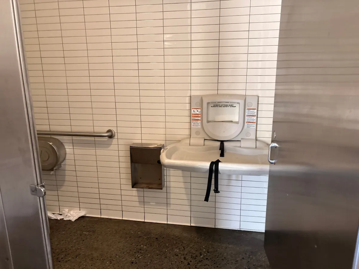 Bathrooms with changing tables