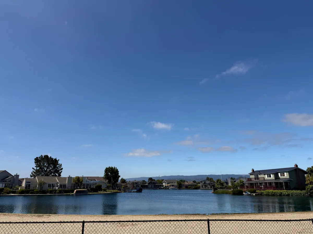 View of the lagoon and beach 