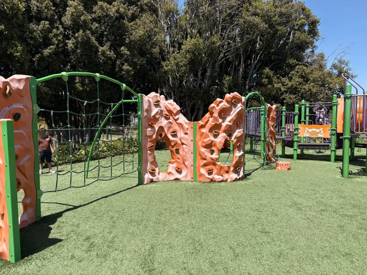 Climbing wall and nets