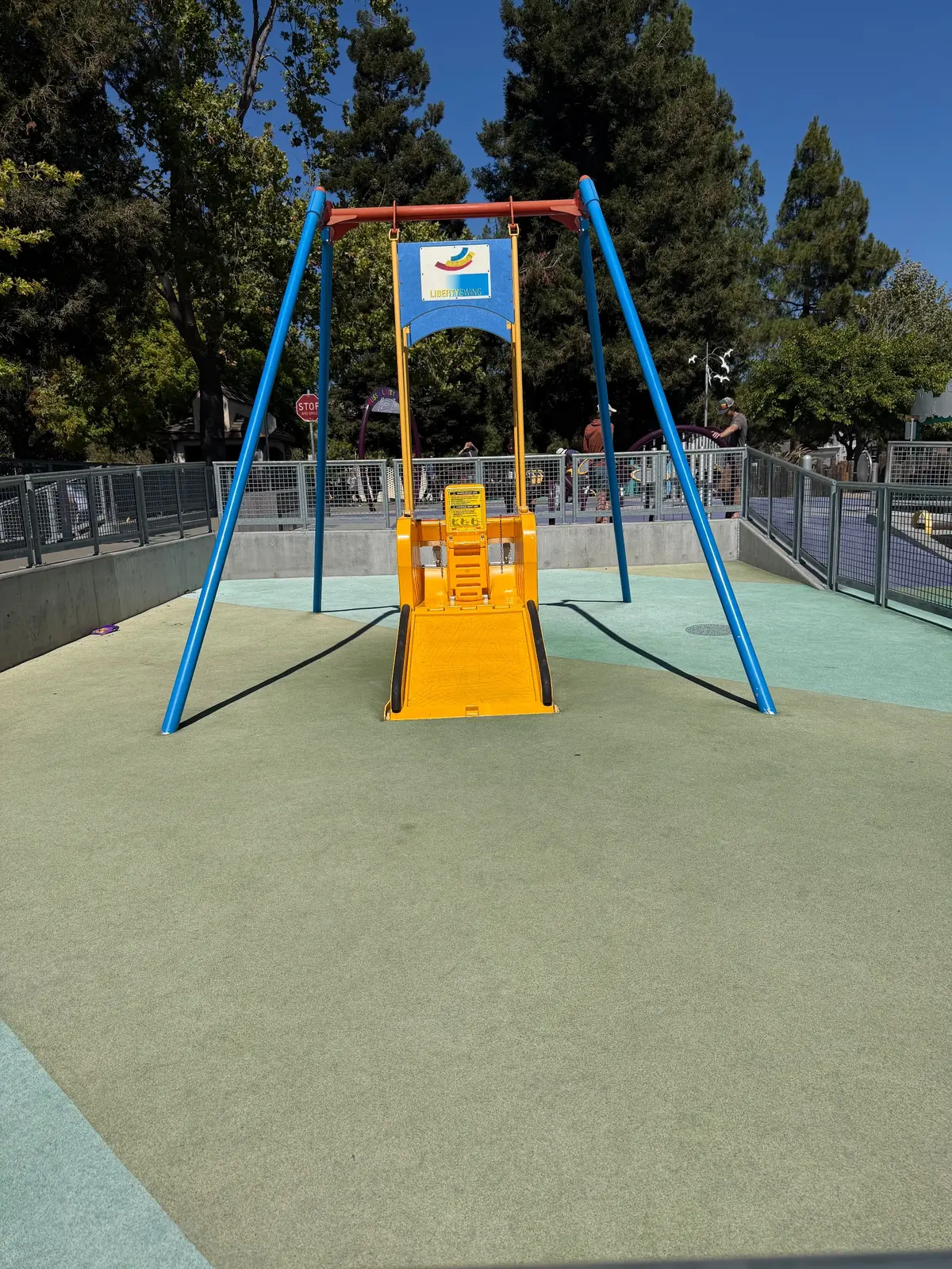 Wheelchair accessible swing