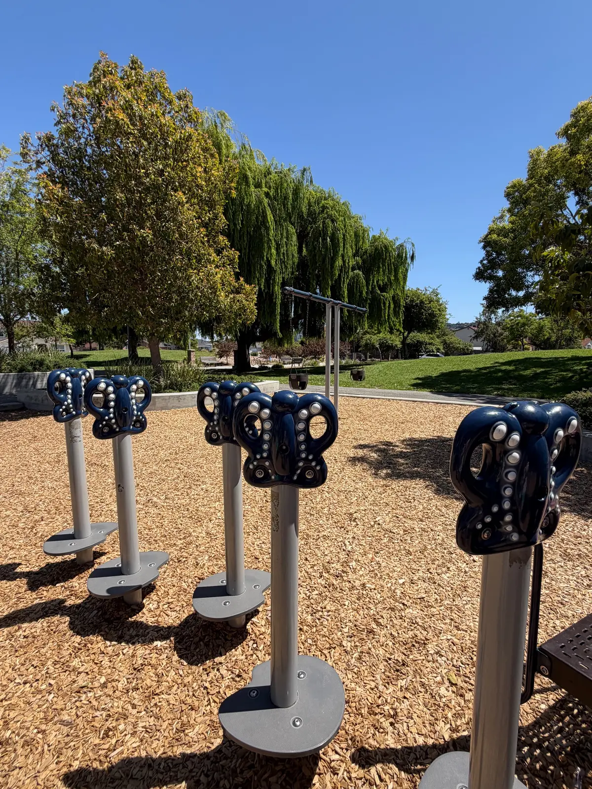 Toddler zone balance platforms and swings