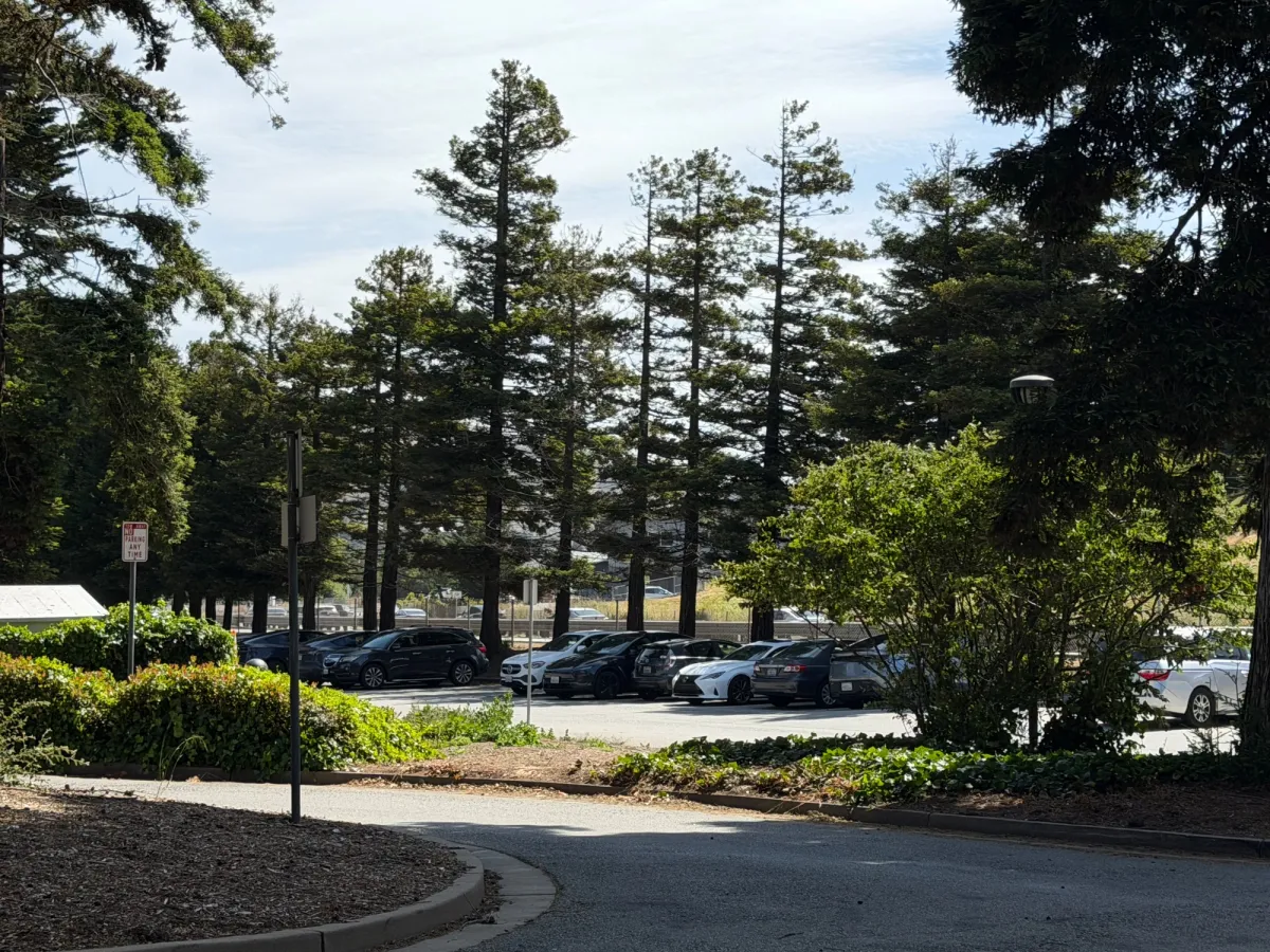 Large parking lot