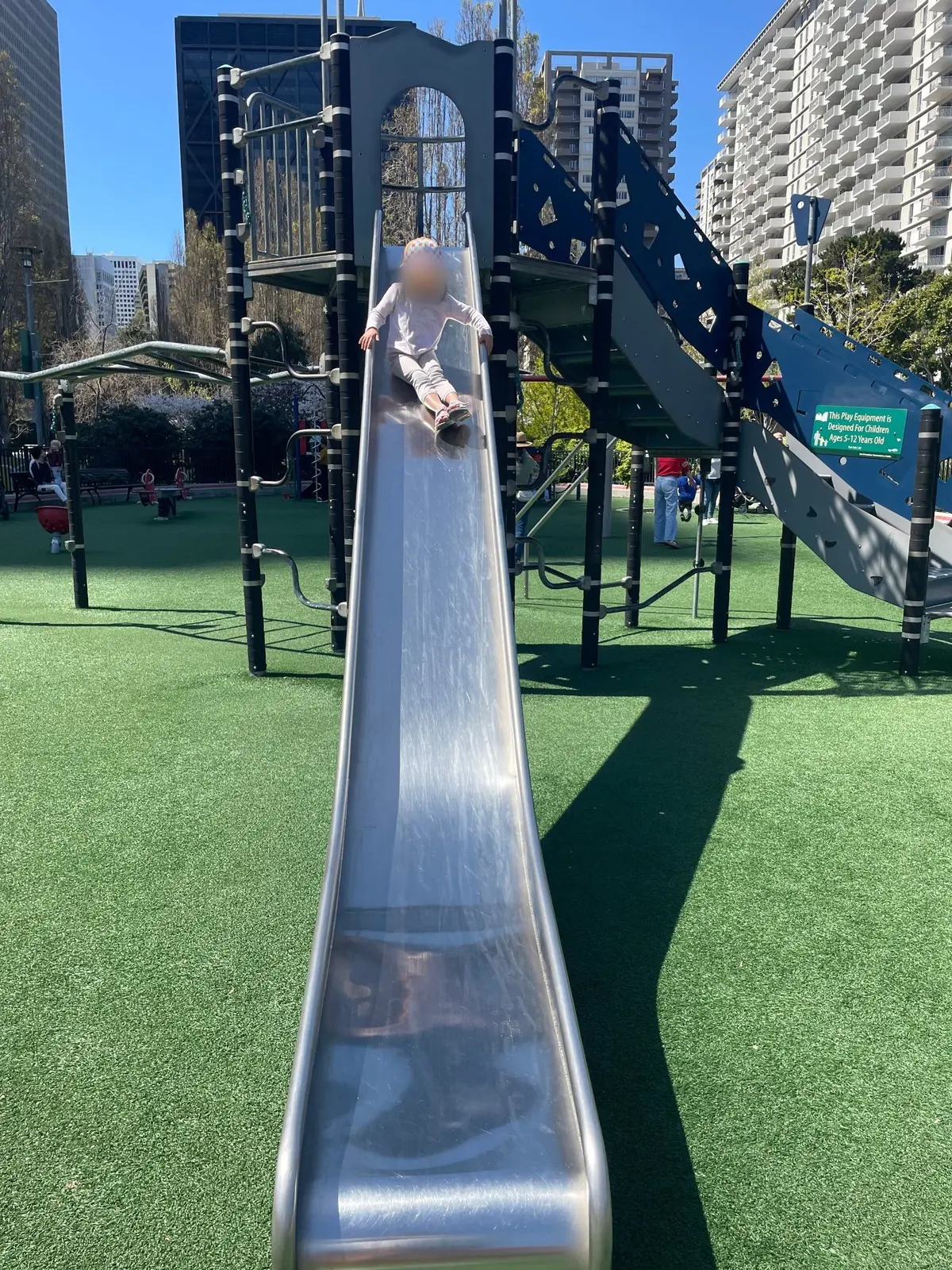 Tall hero slide for kids to slide down