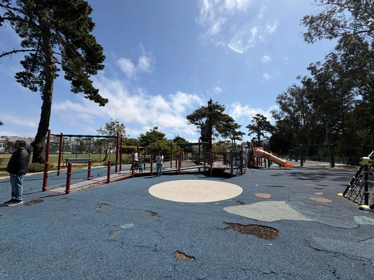 Further away shot of the main playground