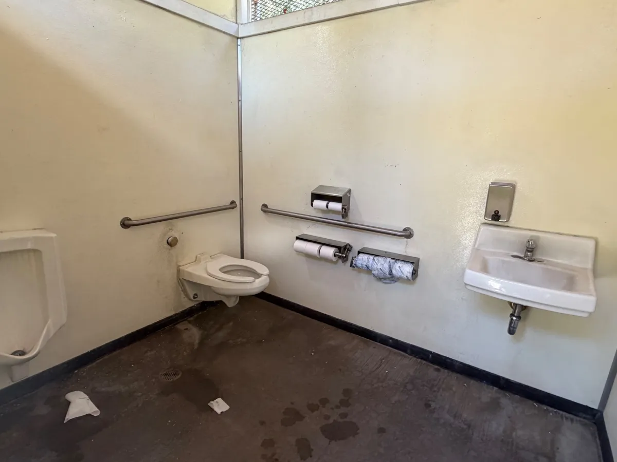Bathroom facilities - no changing table
