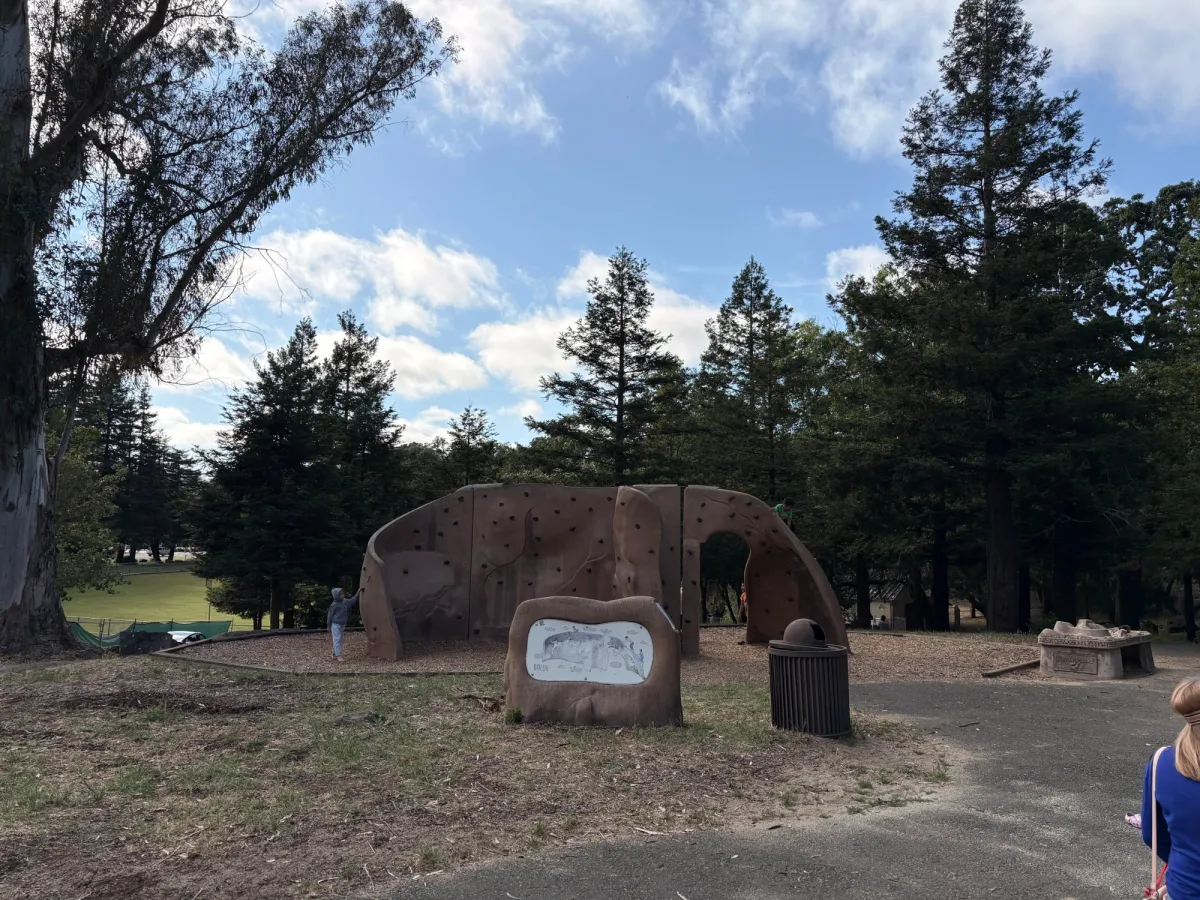 A massive climbing structure at another area of the park 